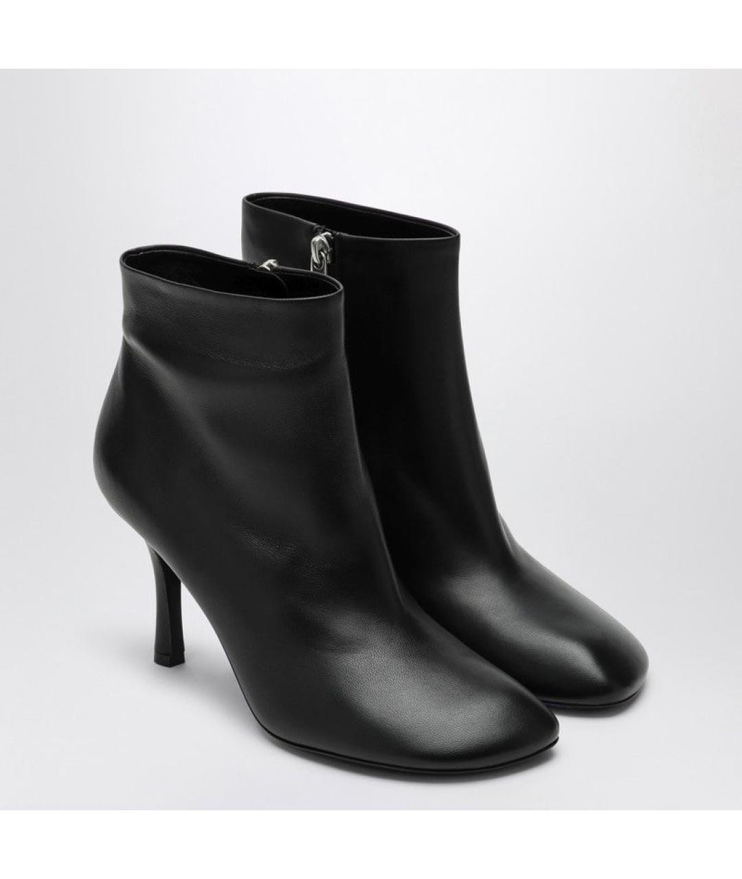 BURBERRY Черные кожаные ботильоны, фото 2