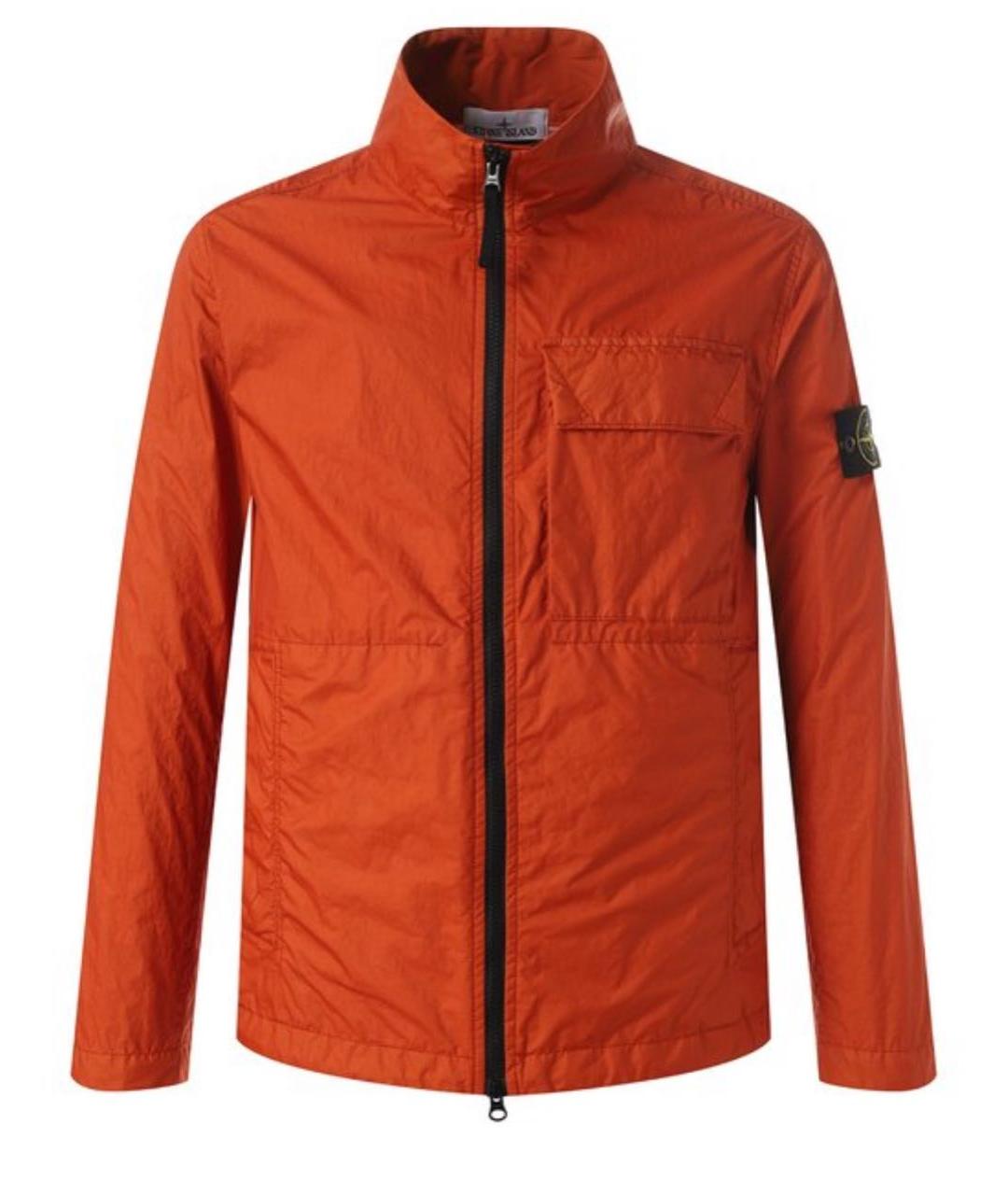 STONE ISLAND Оранжевая синтетическая куртка, фото 4