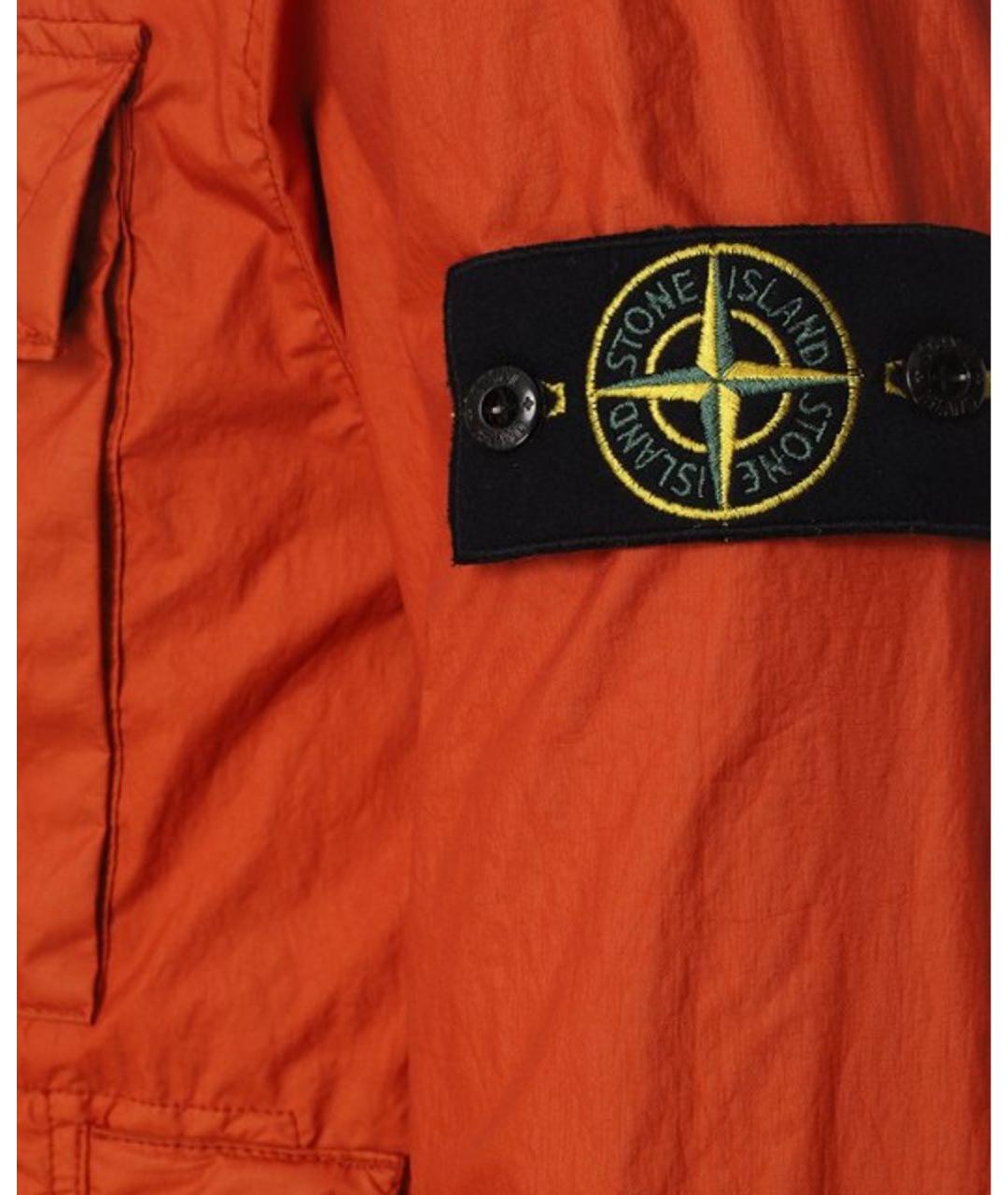 STONE ISLAND Оранжевая синтетическая куртка, фото 3