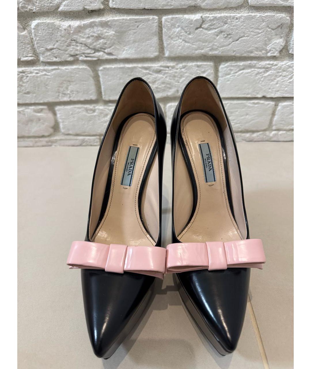 PRADA Черные кожаные туфли, фото 2