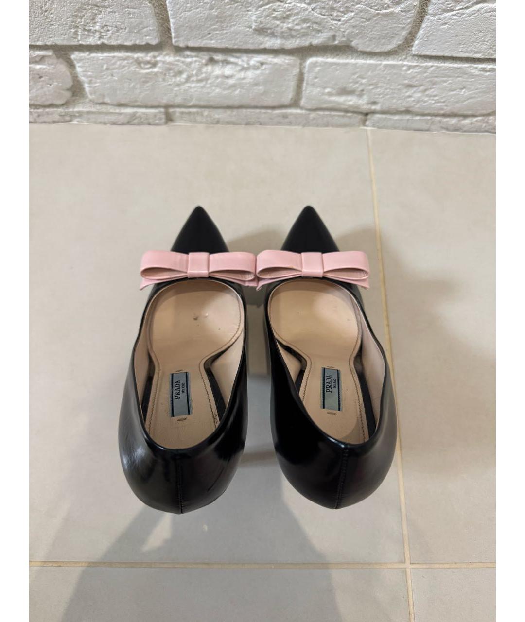 PRADA Черные кожаные туфли, фото 3