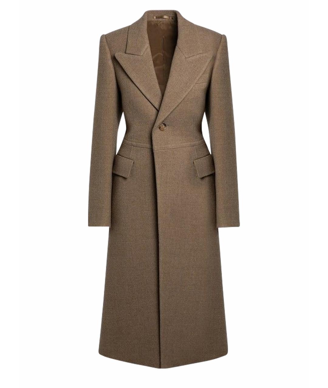 BURBERRY Бежевое шерстяное пальто, фото 1