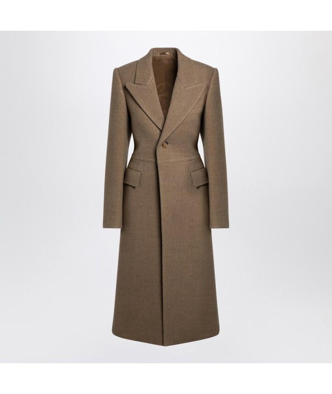 BURBERRY Бежевое шерстяное пальто, фото 3