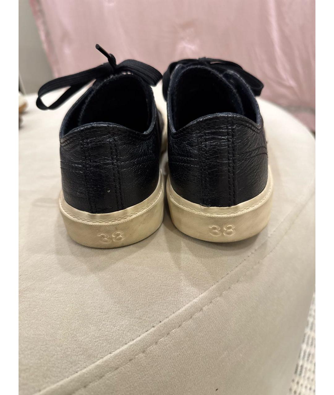 BALENCIAGA Черные кожаные кеды, фото 4