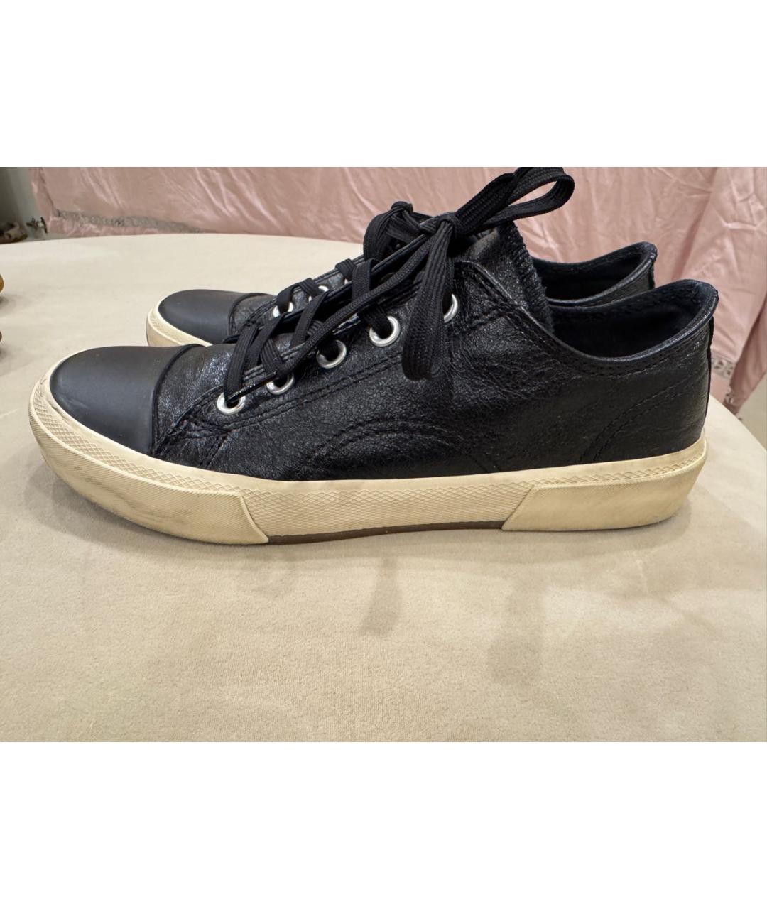 BALENCIAGA Черные кожаные кеды, фото 5