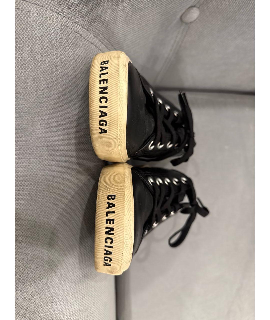 BALENCIAGA Черные кожаные кеды, фото 8