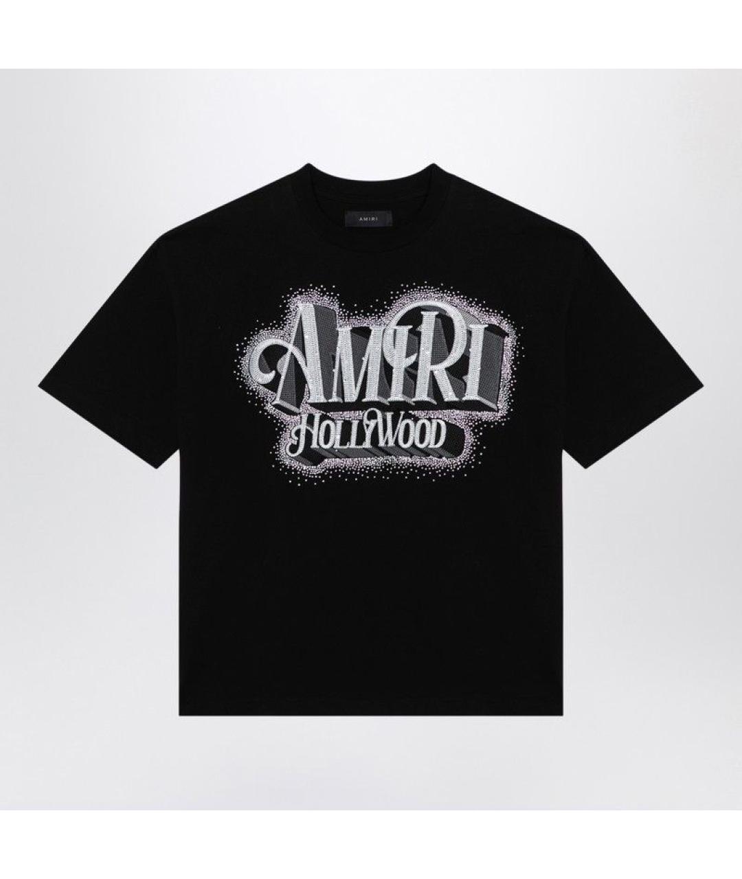 AMIRI Черная хлопковая футболка, фото 3