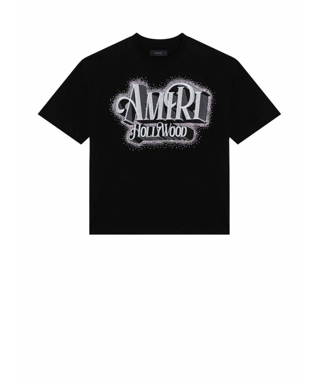 AMIRI Черная хлопковая футболка, фото 1