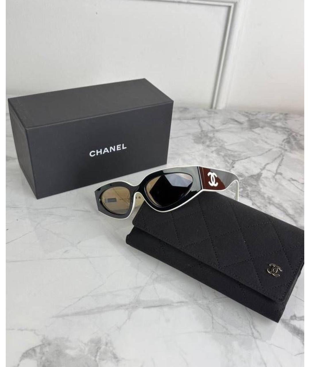 CHANEL Черные пластиковые солнцезащитные очки, фото 2