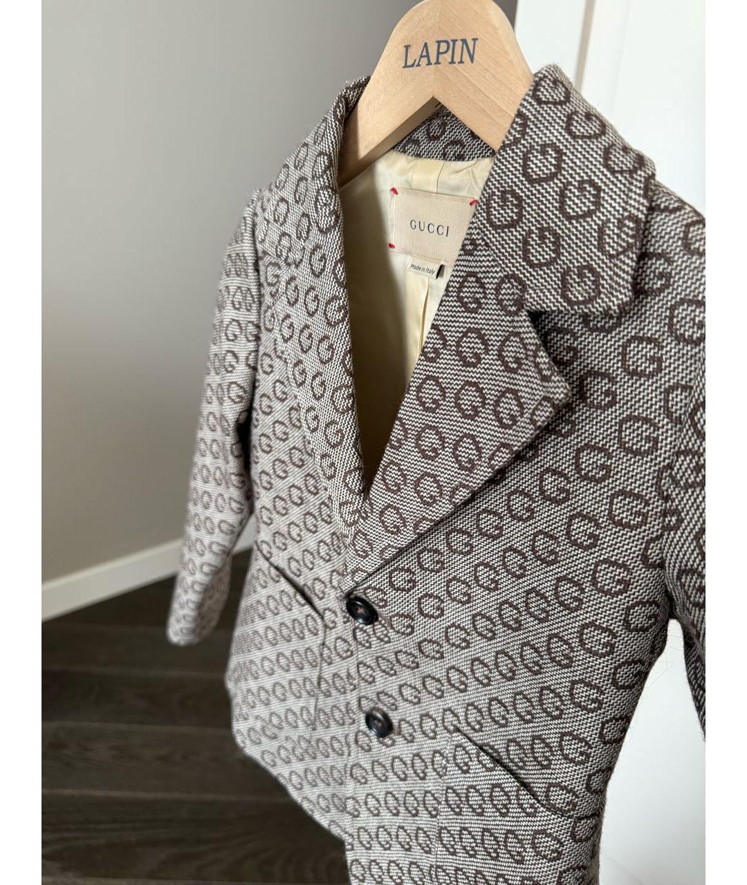 GUCCI KIDS Бежевый шерстяной жакет / жилет, фото 3