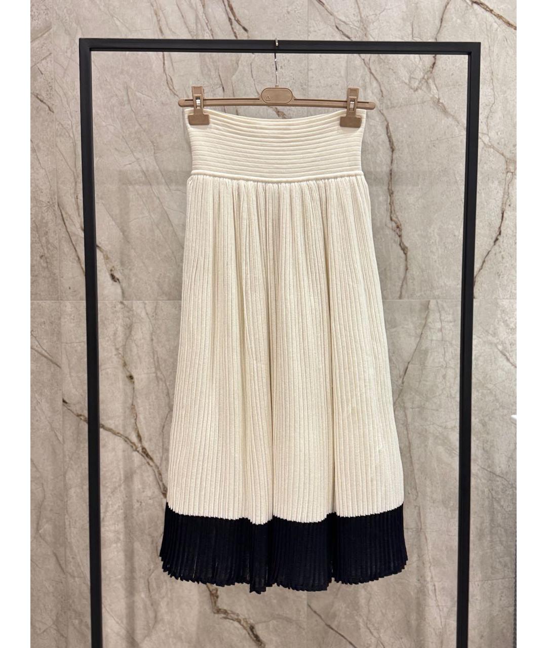 CHANEL Белая хлопковая юбка макси, фото 2