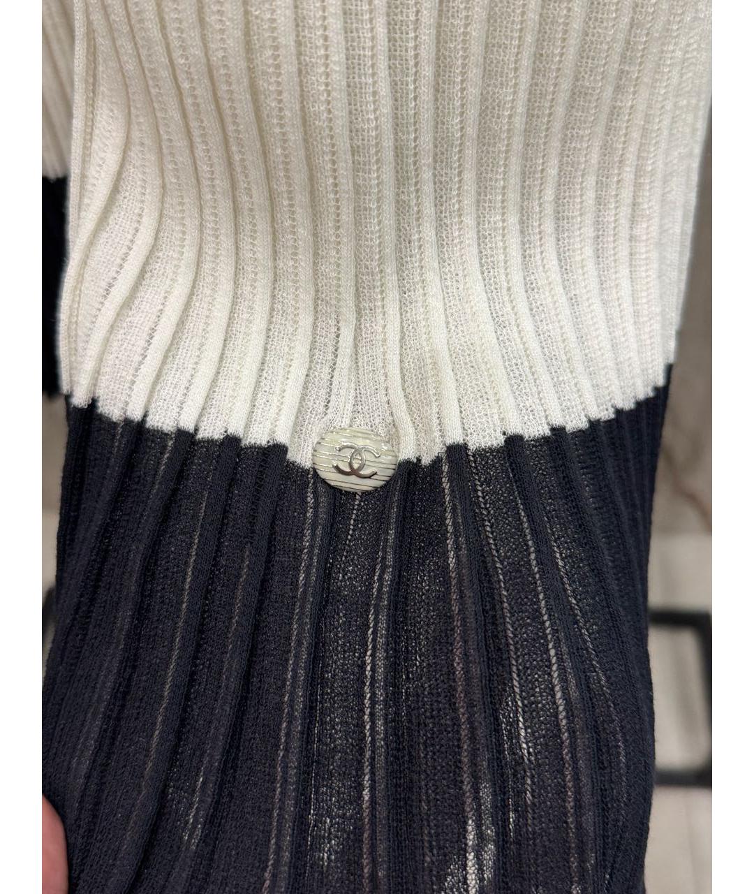 CHANEL Белая хлопковая юбка макси, фото 4