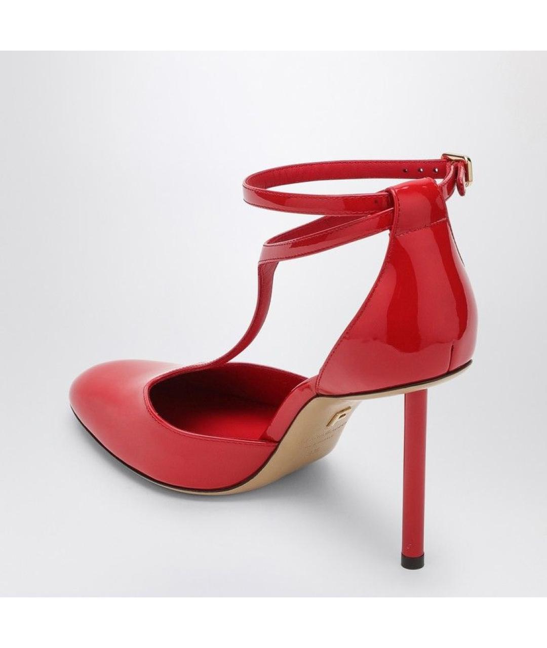 FERRAGAMO Красные кожаные туфли, фото 4
