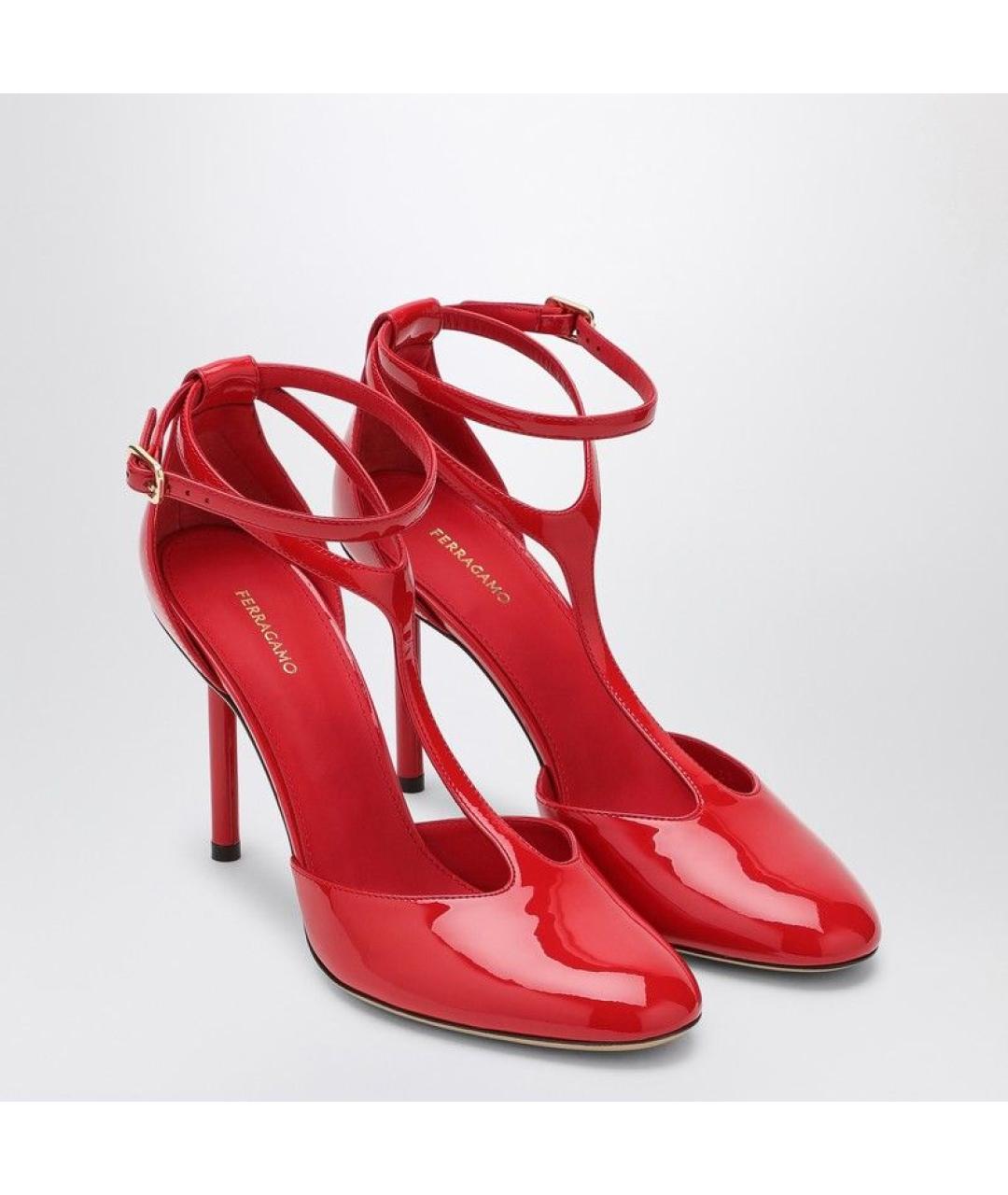 FERRAGAMO Красные кожаные туфли, фото 2