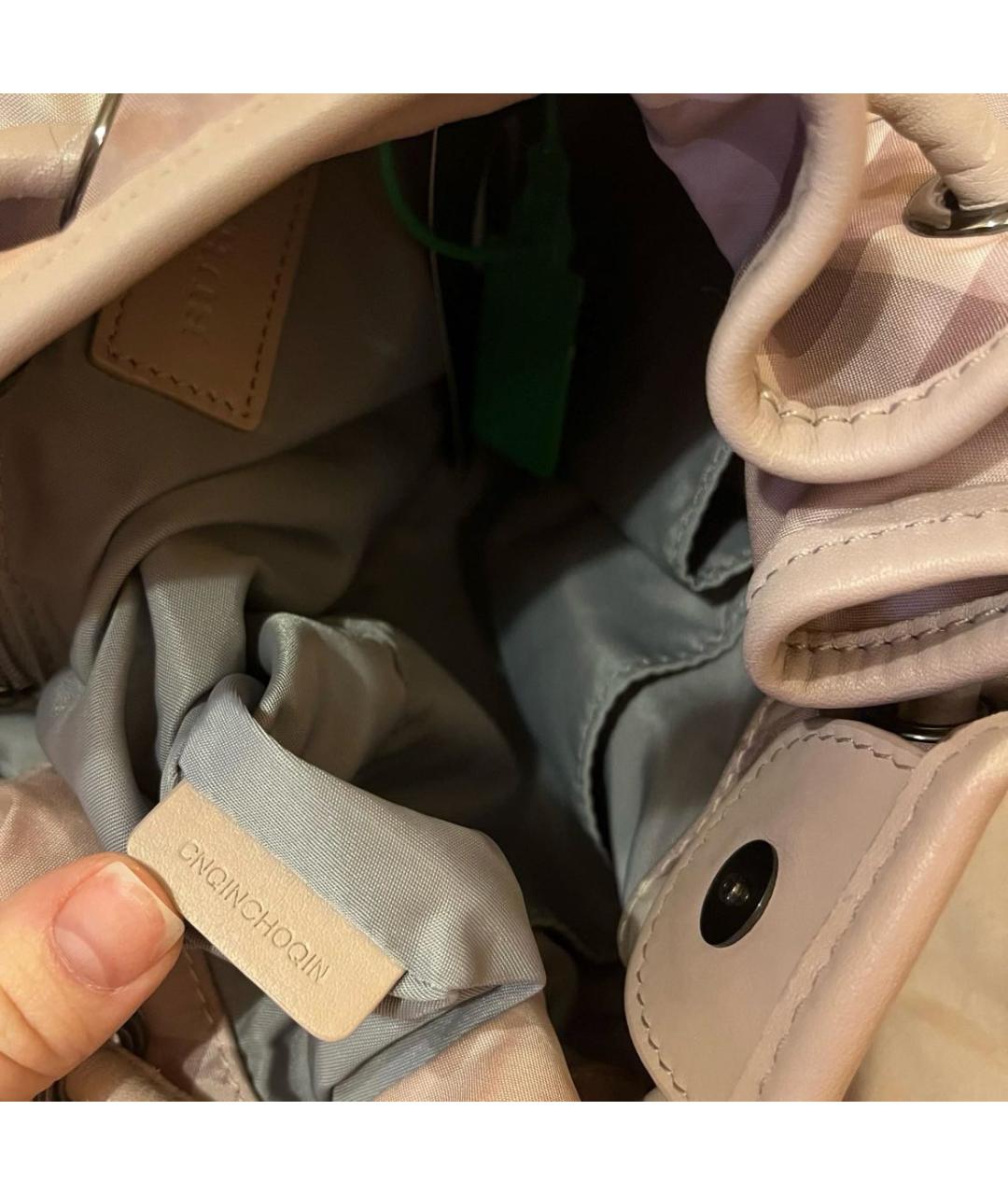BURBERRY Розовый синтетический рюкзак, фото 8