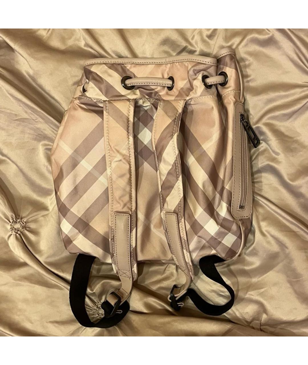 BURBERRY Розовый синтетический рюкзак, фото 2