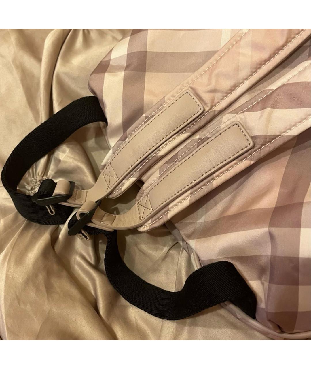 BURBERRY Розовый синтетический рюкзак, фото 4