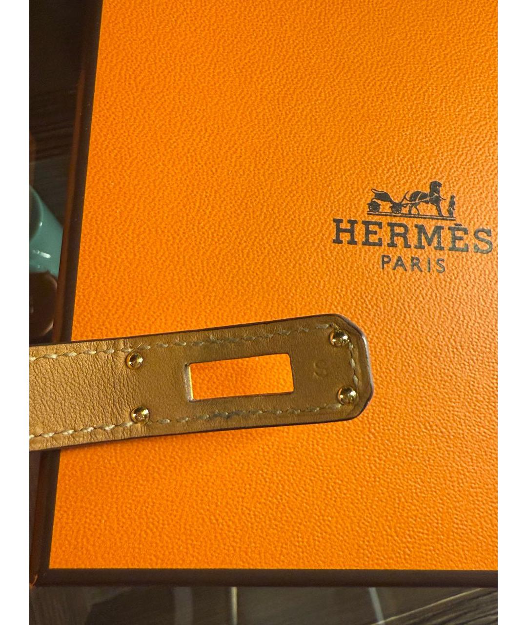 HERMES Серый кожаный браслет, фото 9