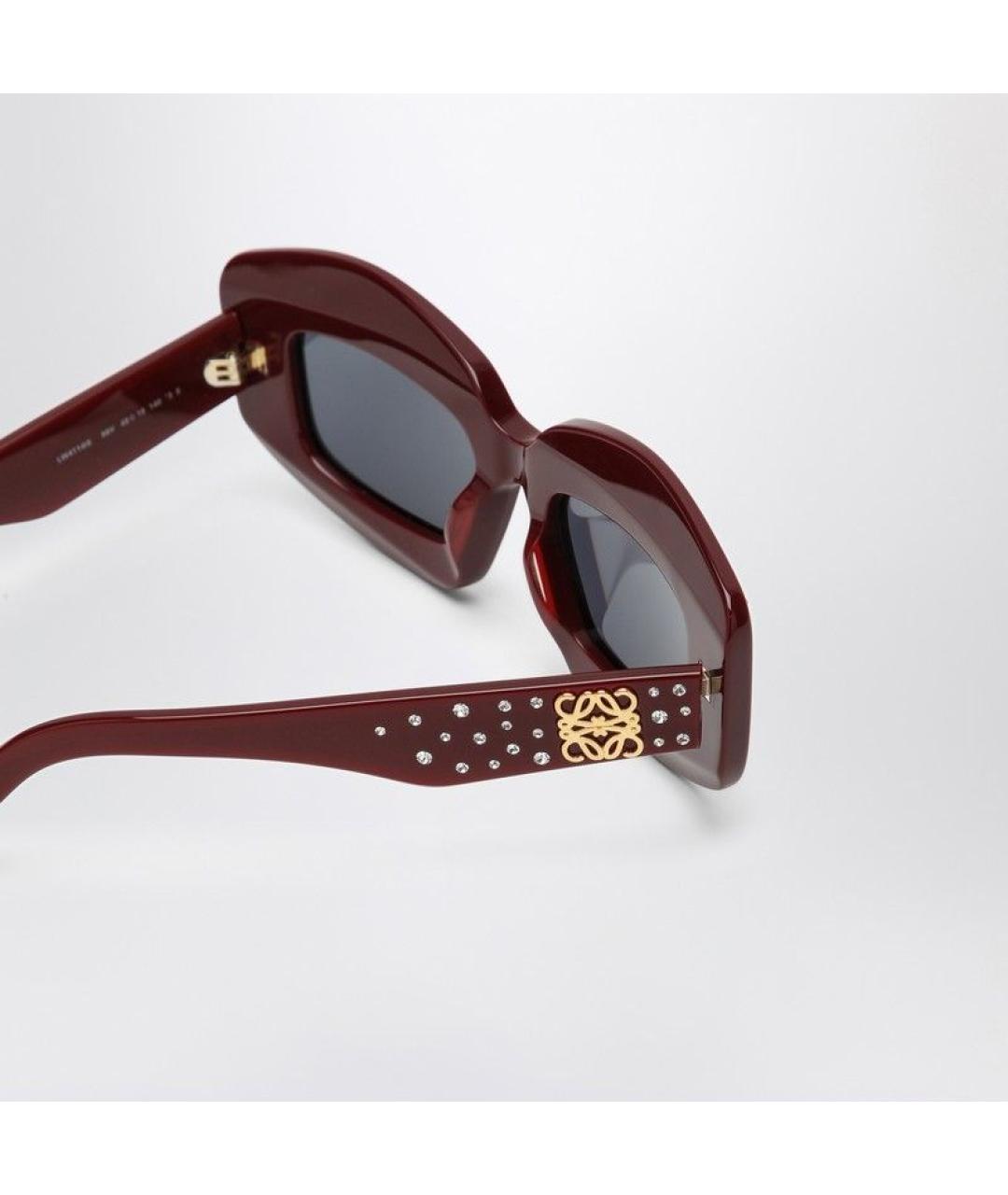 LOEWE Бордовые солнцезащитные очки, фото 3