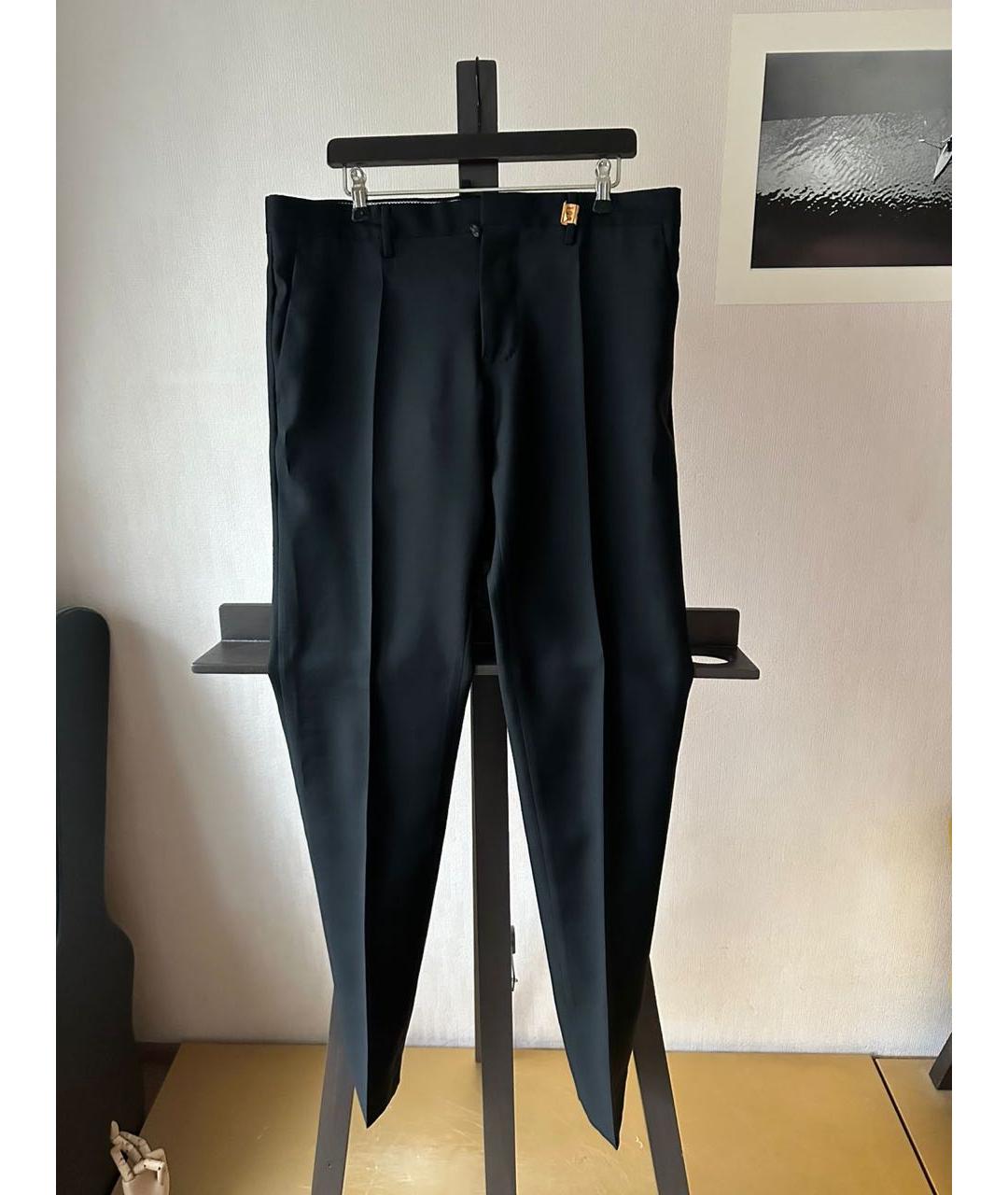 DSQUARED2 Черные шерстяные классические брюки, фото 8