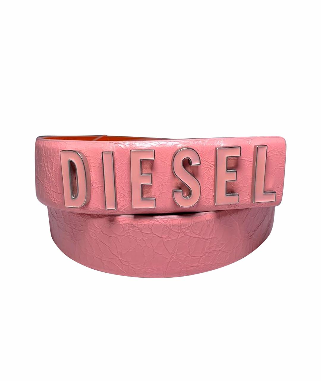 DIESEL Розовый кожаный ремень, фото 1