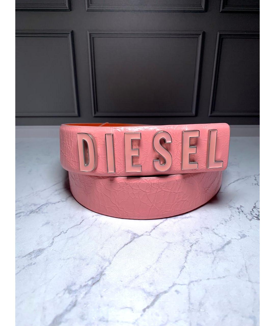 DIESEL Розовый кожаный ремень, фото 9