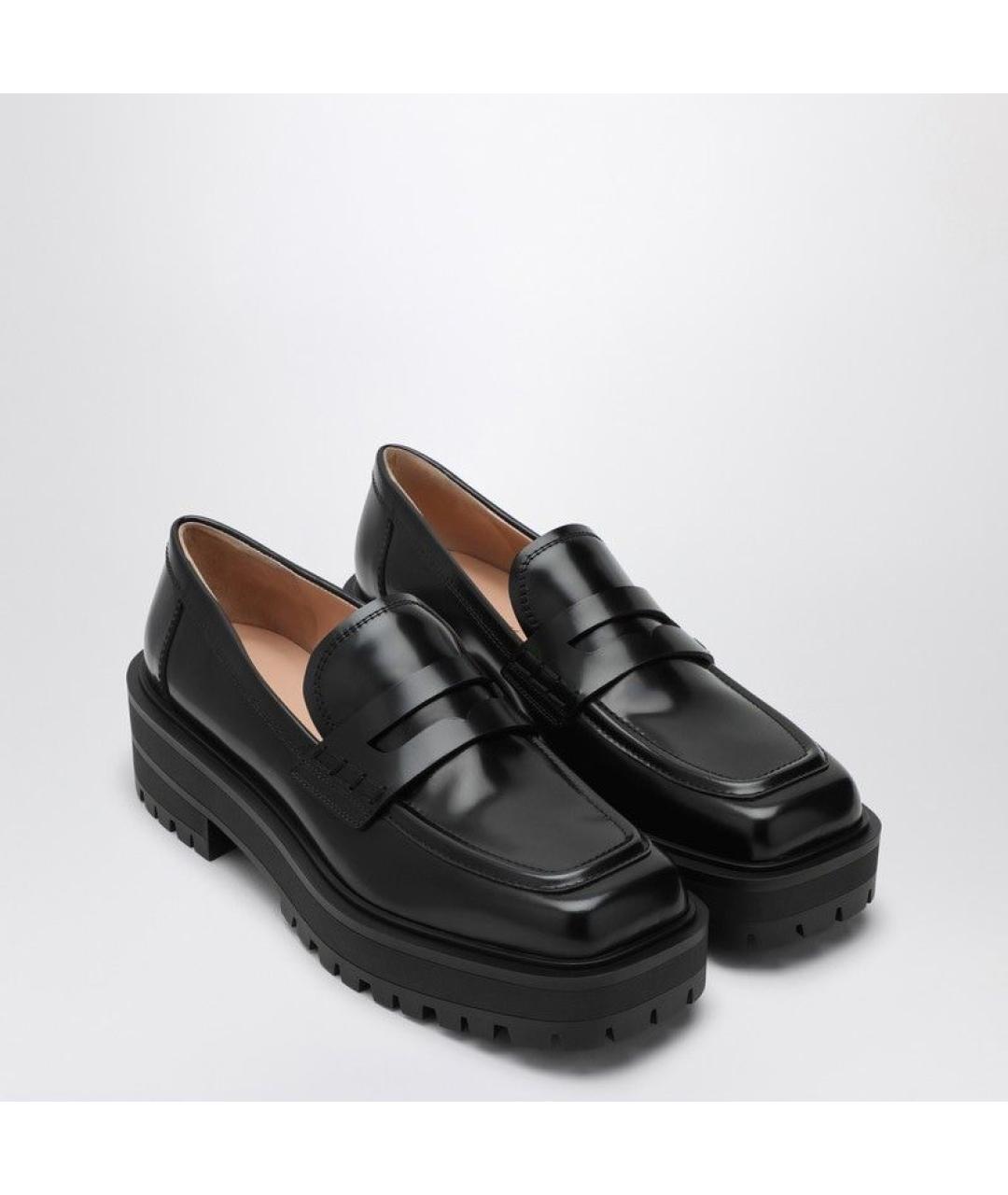 GIANVITO ROSSI Черные кожаные лоферы, фото 2