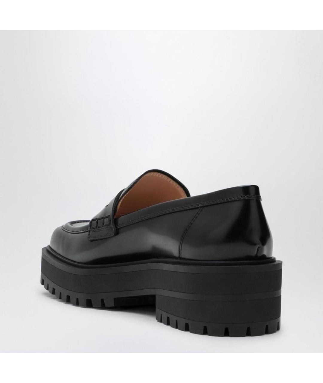 GIANVITO ROSSI Черные кожаные лоферы, фото 4