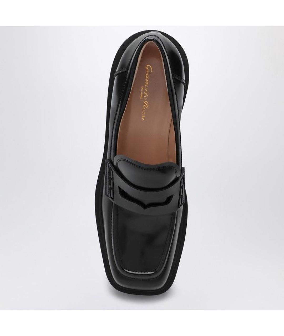 GIANVITO ROSSI Черные кожаные лоферы, фото 3