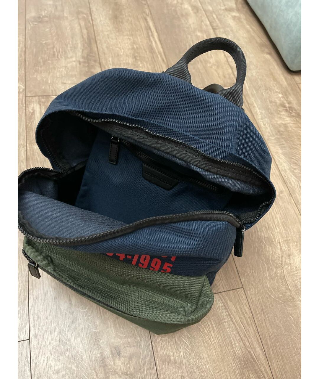 DSQUARED2 Синий тканевый рюкзак, фото 4