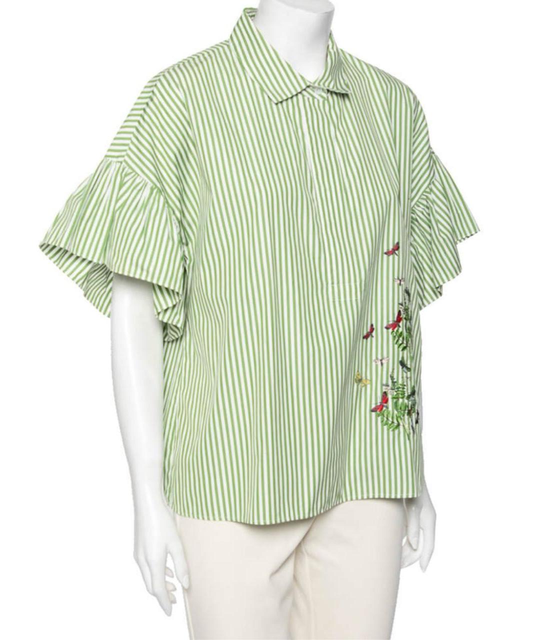 WEEKEND MAX MARA Зеленая хлопковая блузы, фото 3
