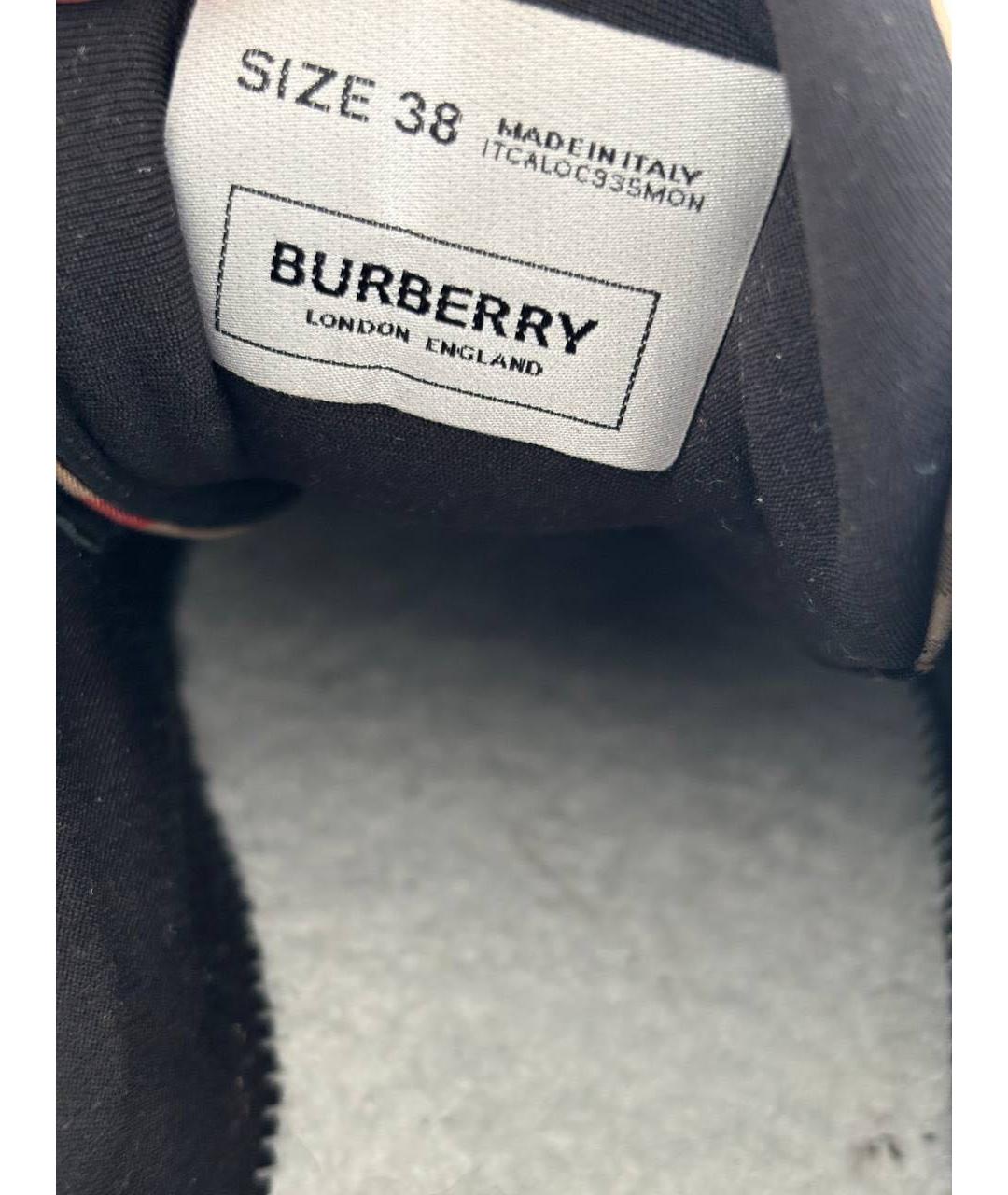 BURBERRY Черные кроссовки, фото 4