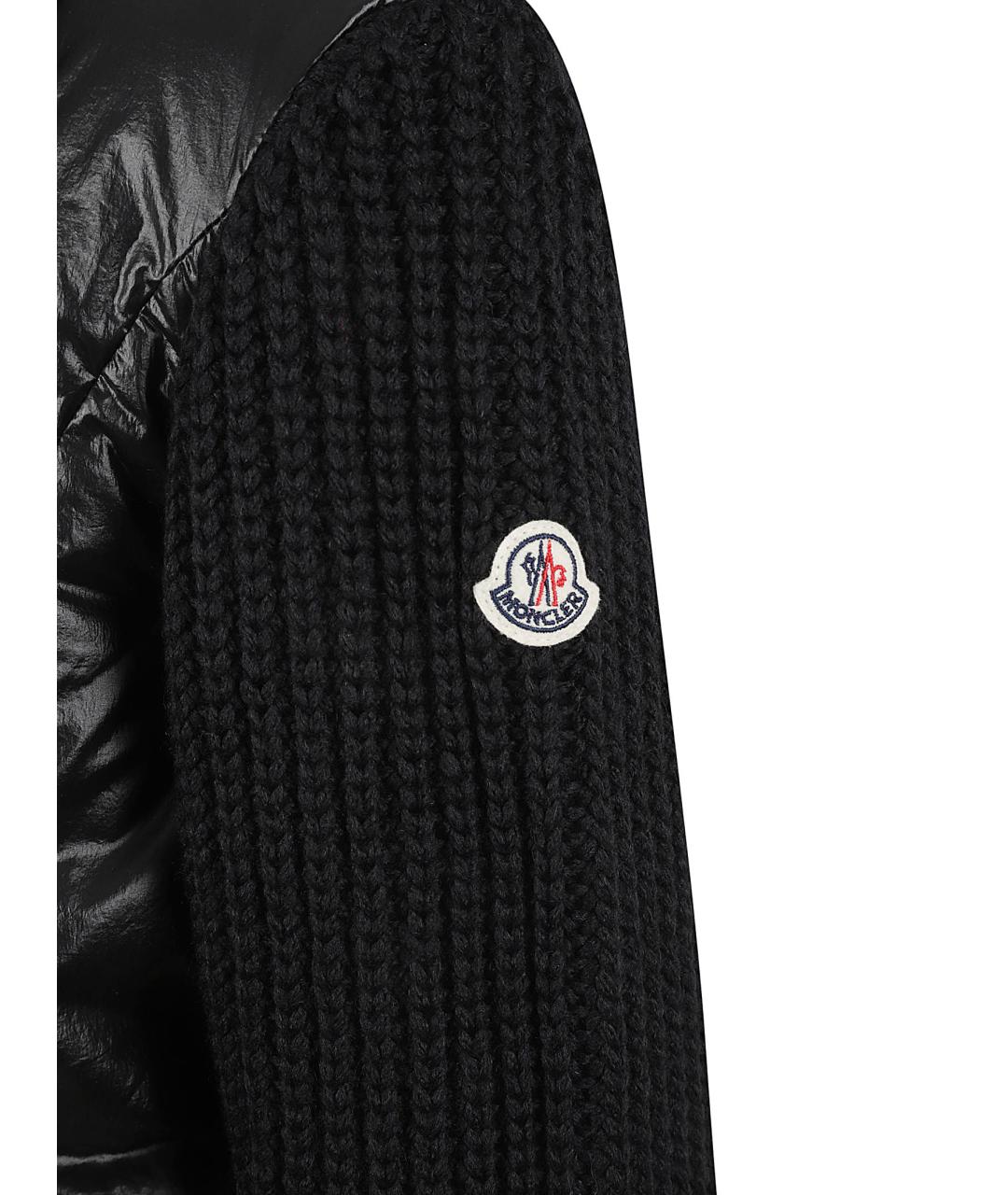 MONCLER Черная полиамидовая куртка, фото 2