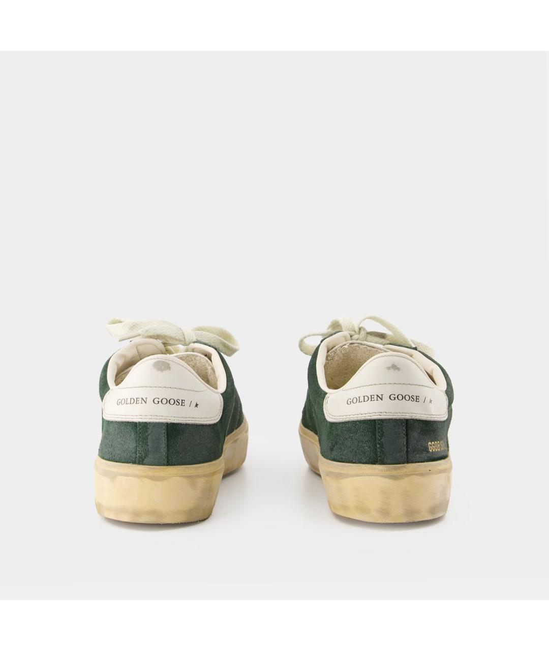 GOLDEN GOOSE DELUXE BRAND Зеленые замшевые низкие кроссовки / кеды, фото 3