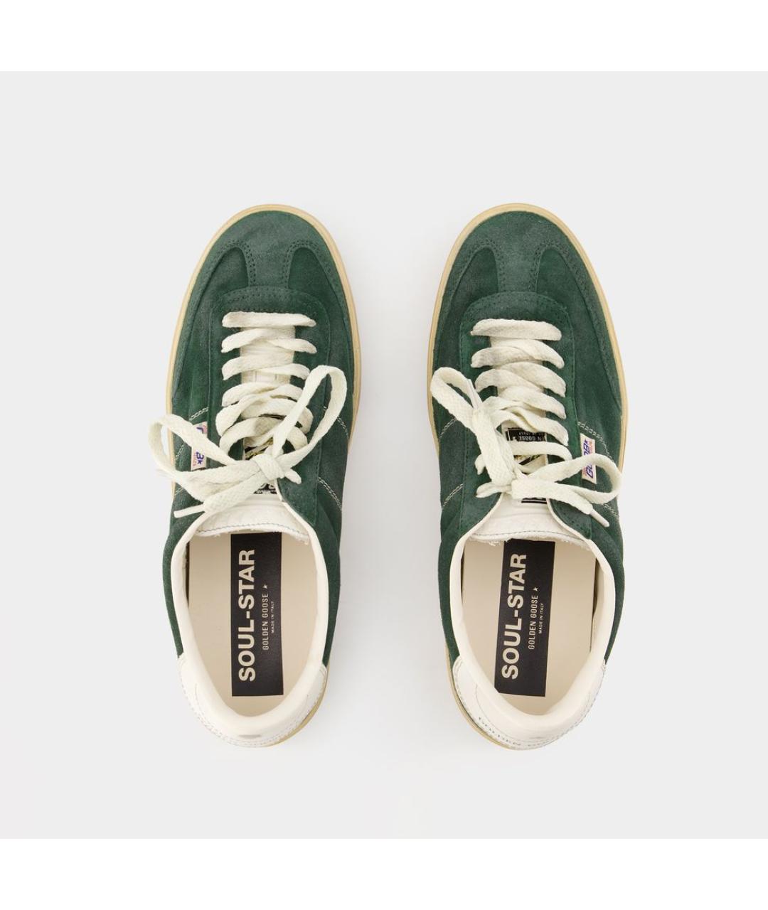 GOLDEN GOOSE DELUXE BRAND Зеленые замшевые низкие кроссовки / кеды, фото 4