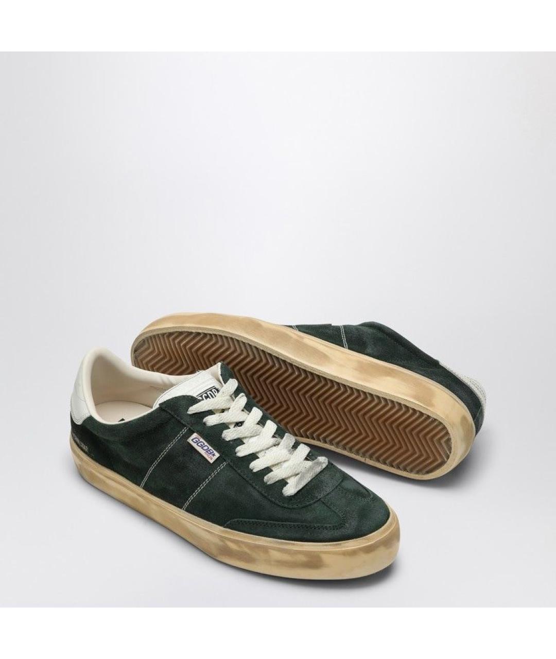GOLDEN GOOSE DELUXE BRAND Зеленые замшевые низкие кроссовки / кеды, фото 5