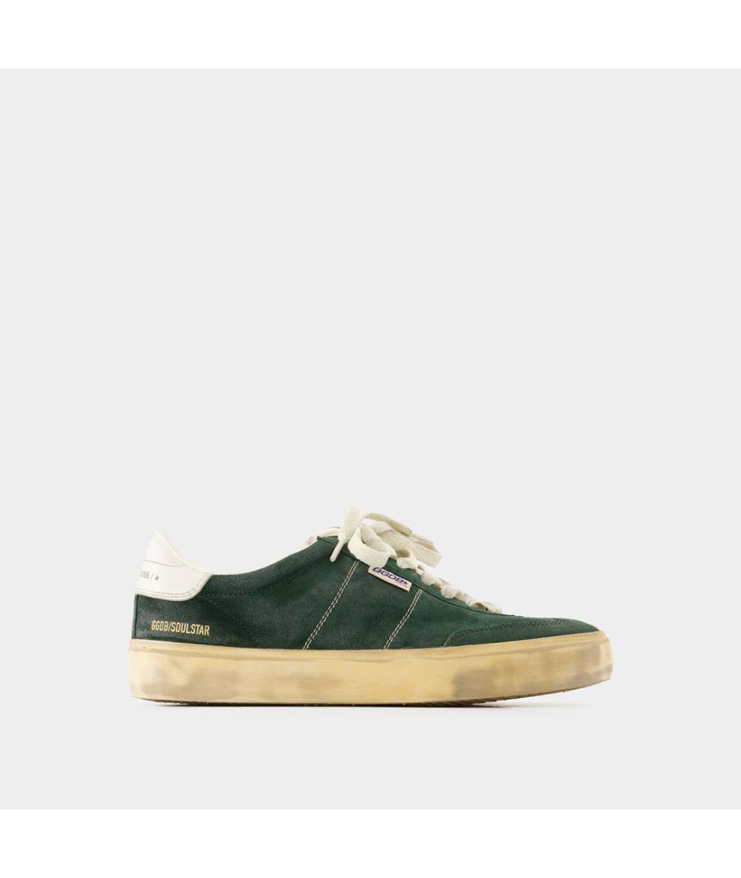 GOLDEN GOOSE DELUXE BRAND Зеленые замшевые низкие кроссовки / кеды, фото 6