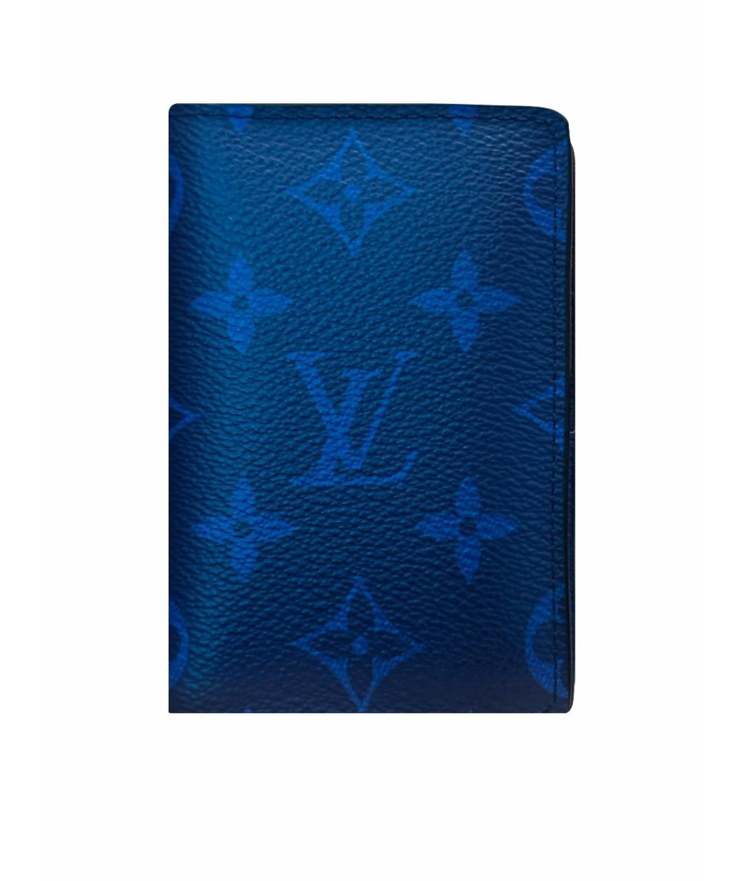 LOUIS VUITTON Темно-синий кожаный кардхолдер, фото 1