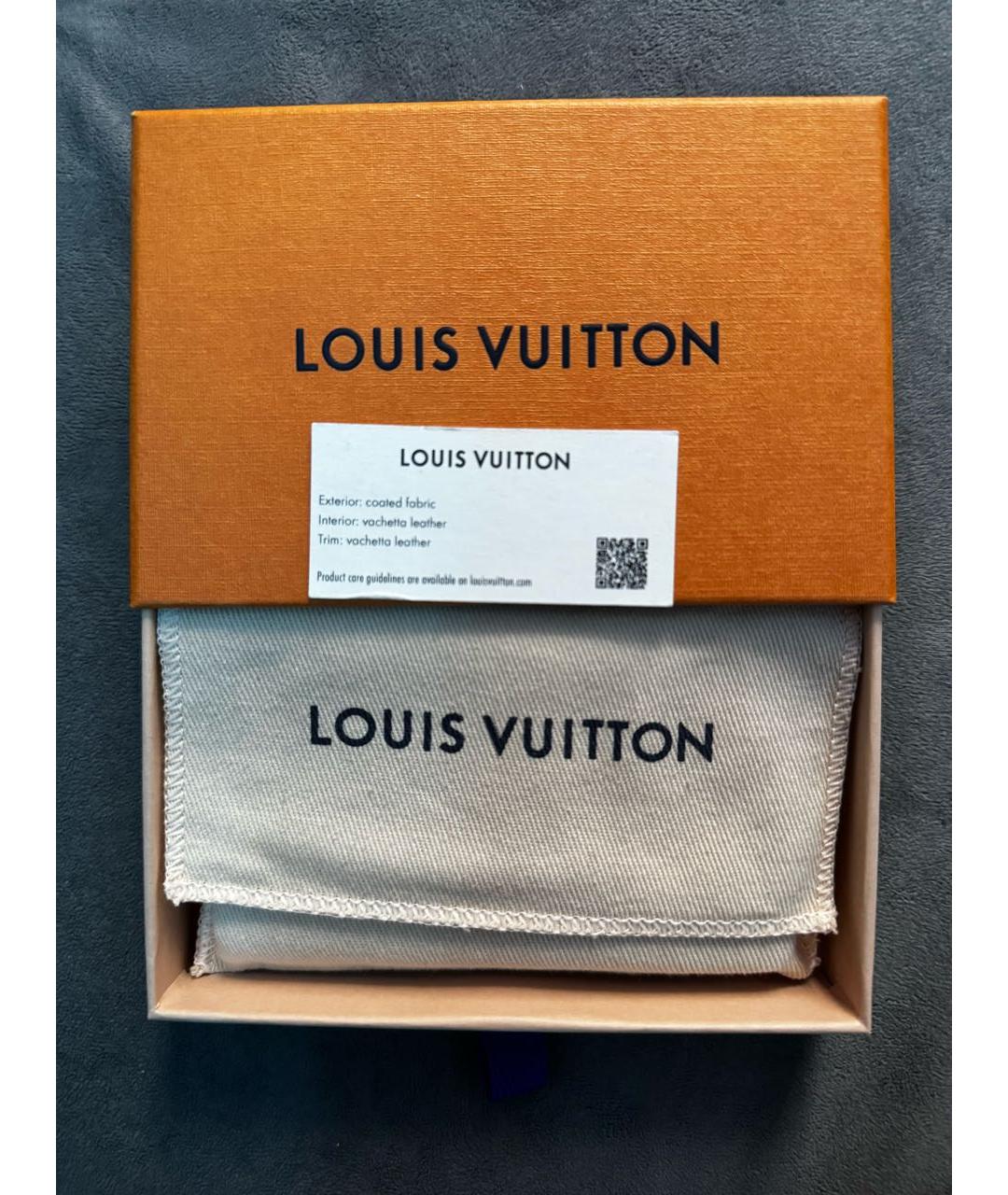 LOUIS VUITTON Темно-синий кожаный кардхолдер, фото 4