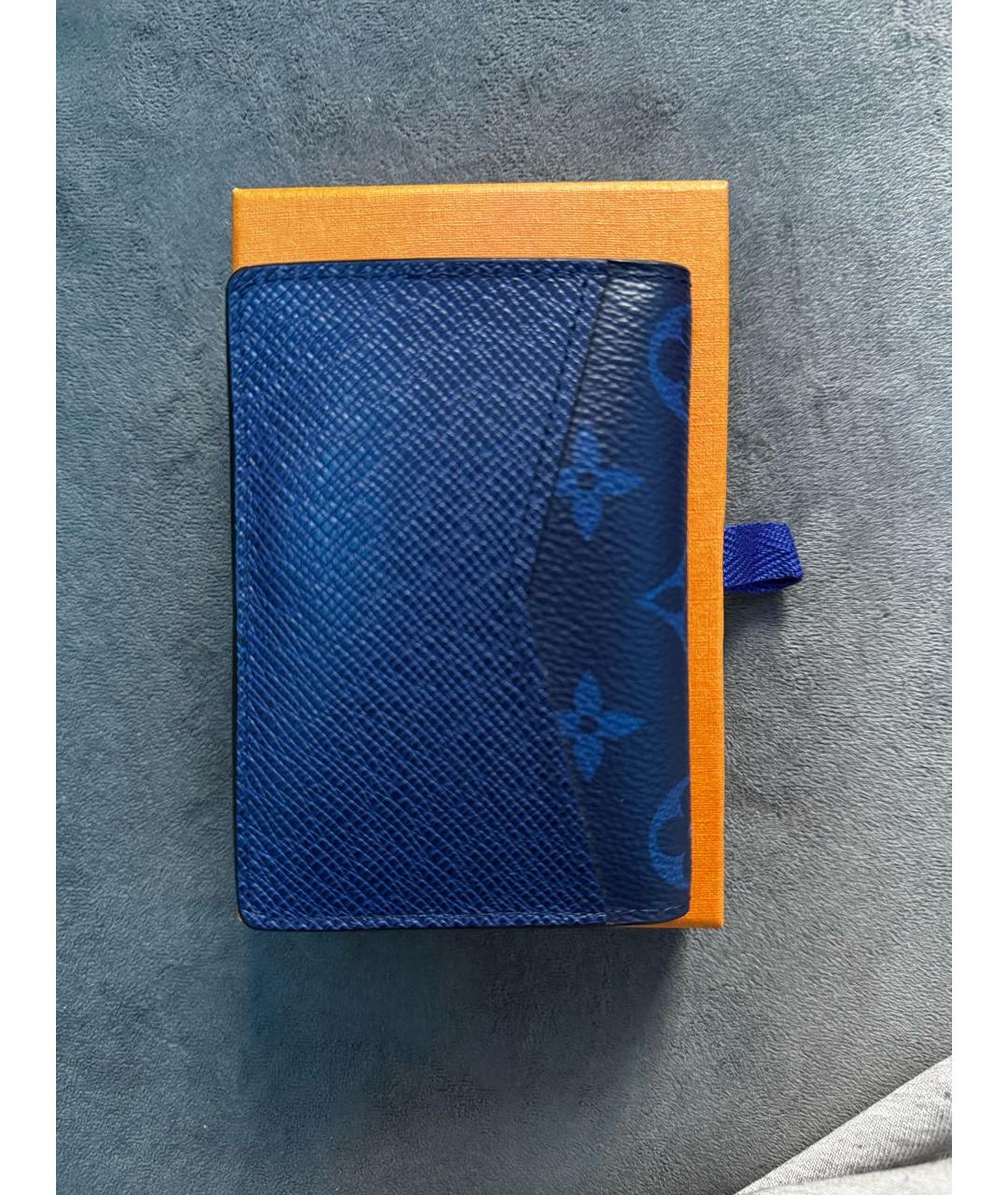 LOUIS VUITTON Темно-синий кожаный кардхолдер, фото 3