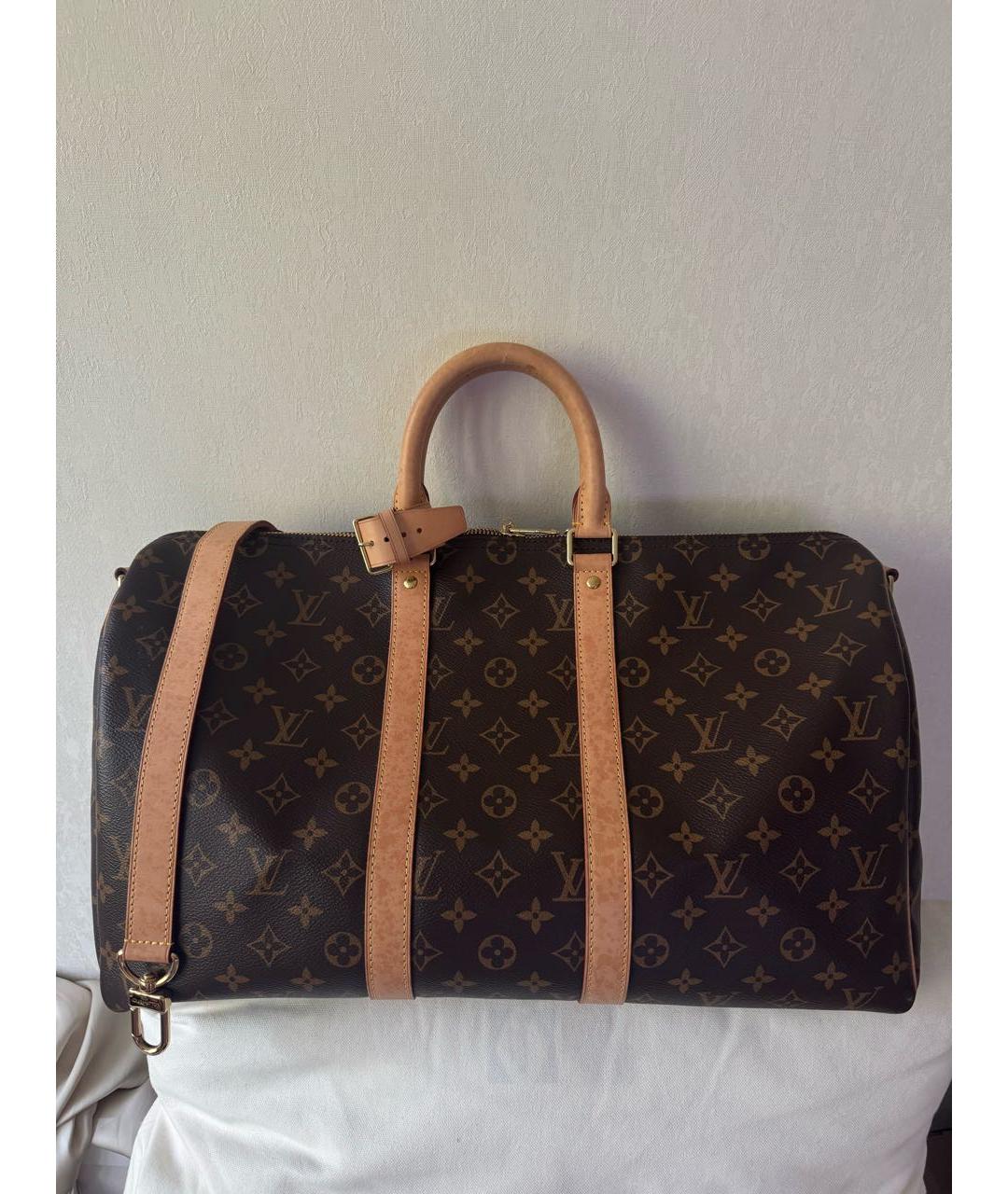 LOUIS VUITTON Коричневая дорожная/спортивная сумка, фото 8