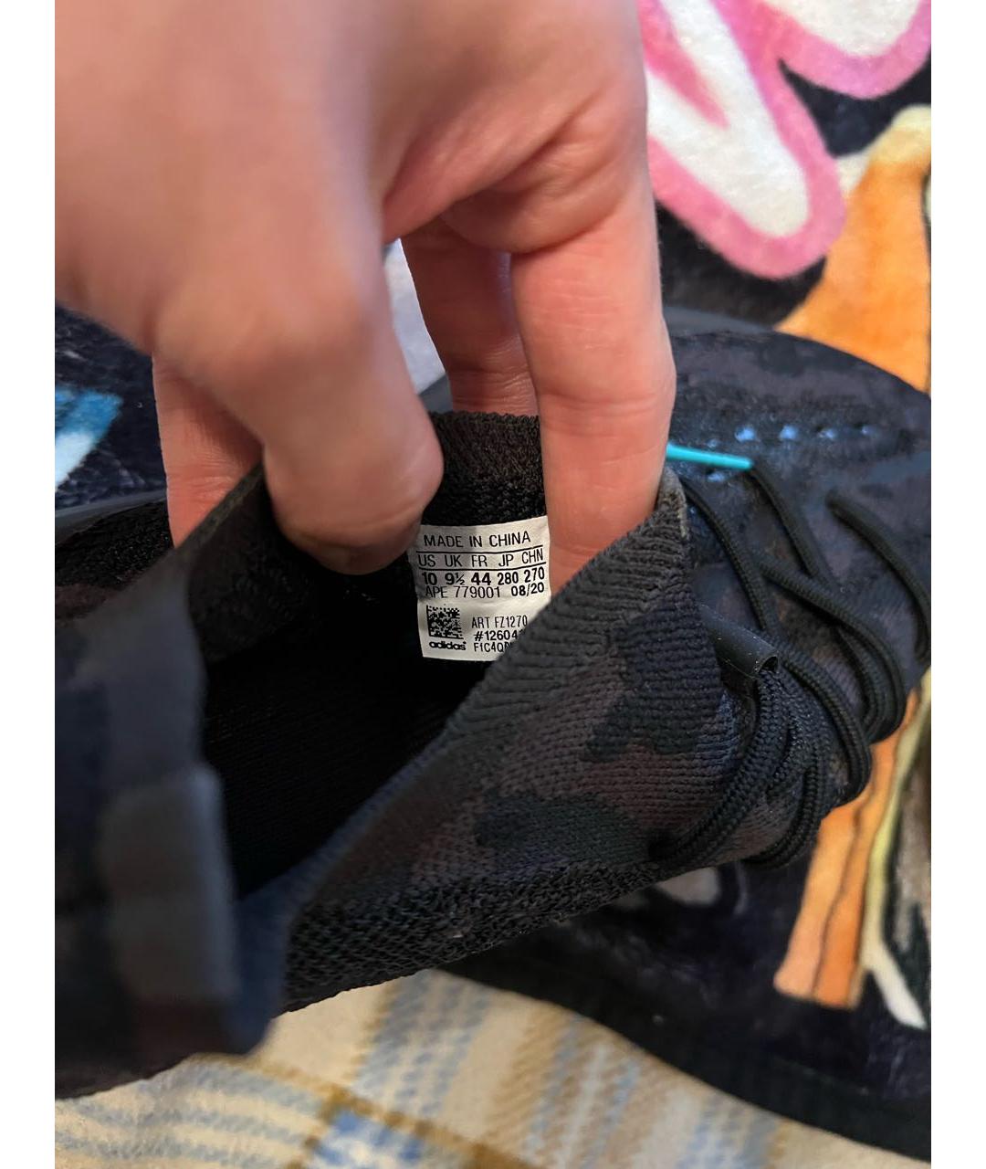 ADIDAS YEEZY Коричневые текстильные низкие кроссовки / кеды, фото 6