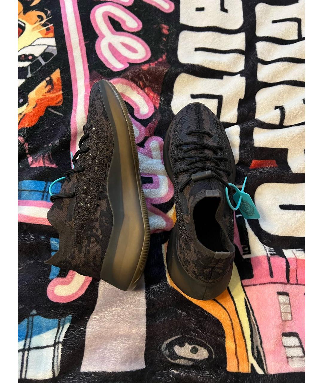 ADIDAS YEEZY Коричневые текстильные низкие кроссовки / кеды, фото 8