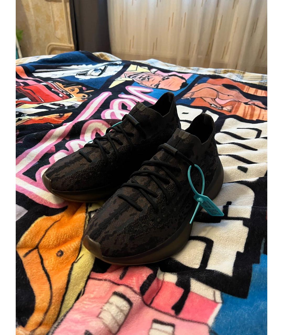 ADIDAS YEEZY Коричневые текстильные низкие кроссовки / кеды, фото 2