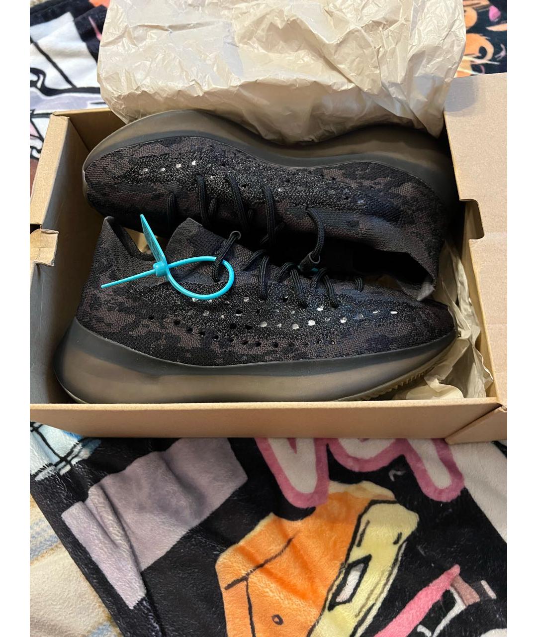ADIDAS YEEZY Коричневые текстильные низкие кроссовки / кеды, фото 9