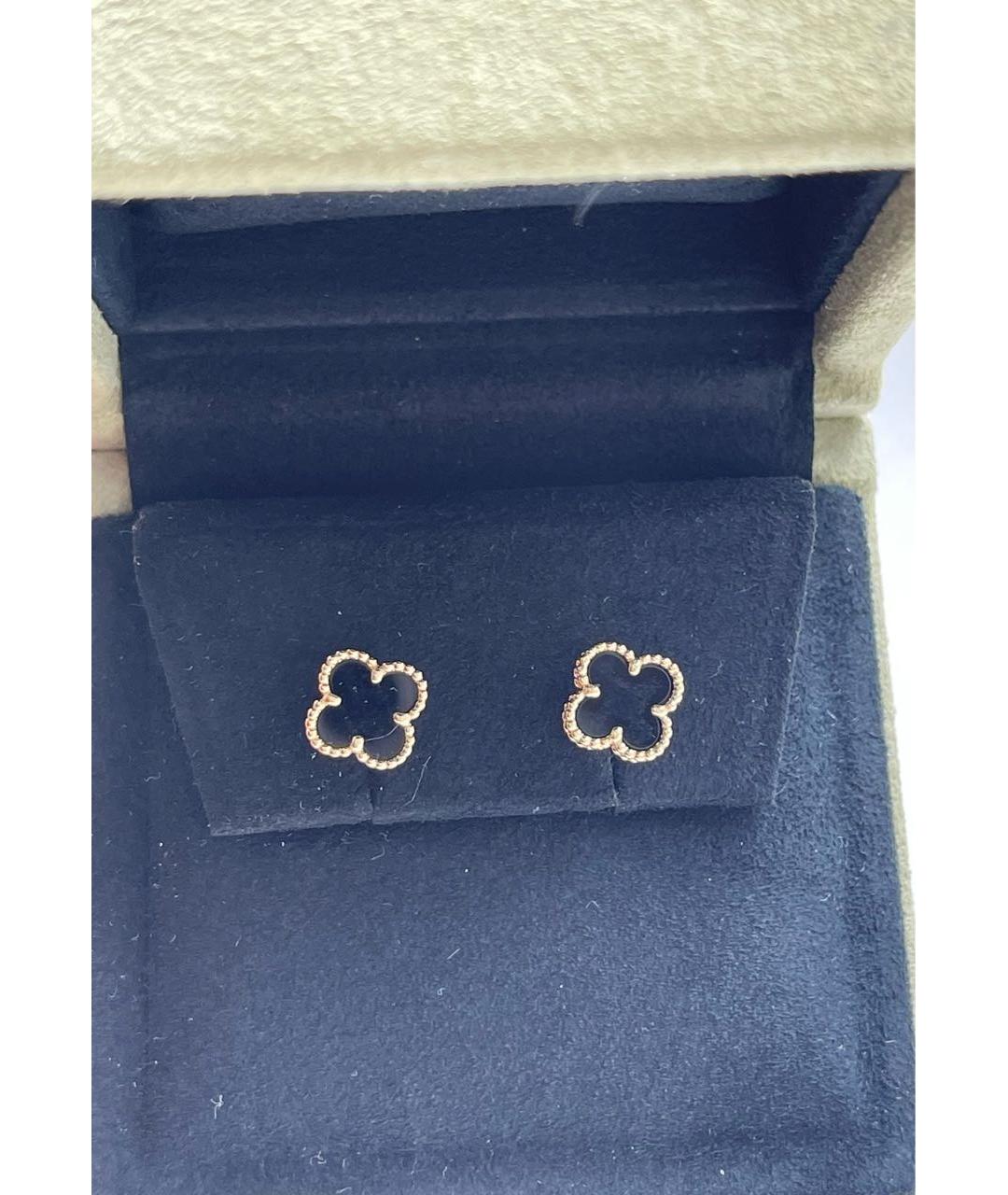 VAN CLEEF & ARPELS Черные серьги из желтого золота, фото 2