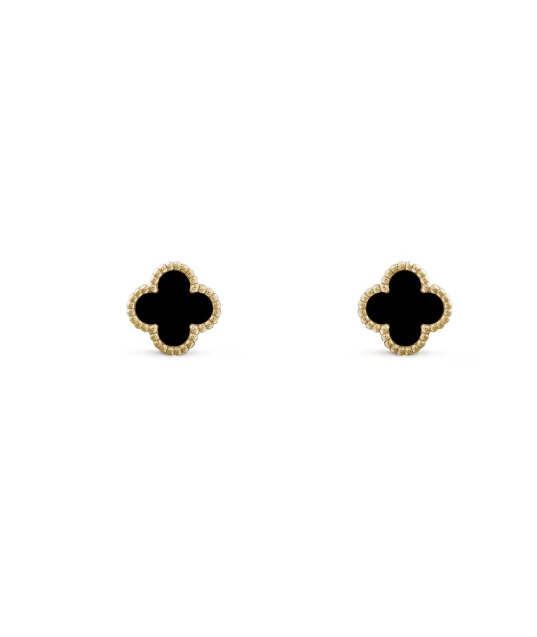 VAN CLEEF & ARPELS Черные серьги из желтого золота, фото 1