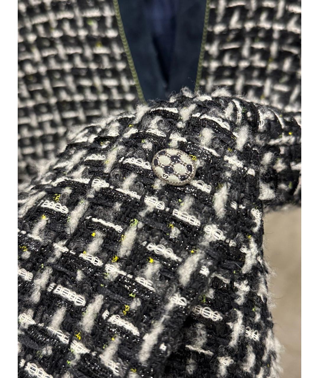 CHANEL Темно-синее шерстяное повседневное платье, фото 4