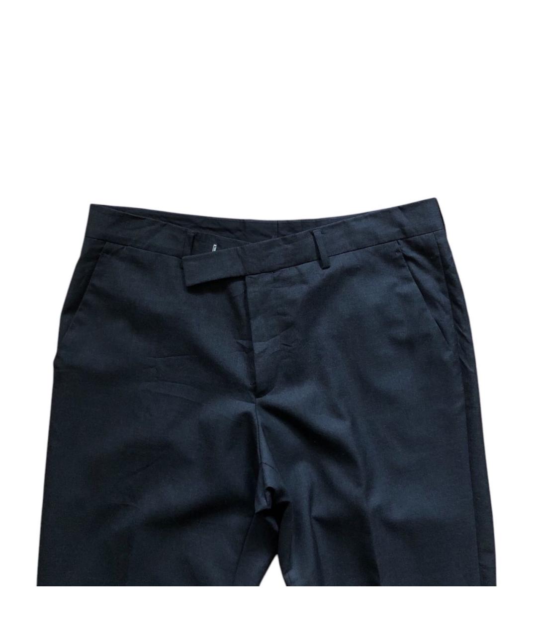 PAUL SMITH Серые шерстяные классические брюки, фото 3