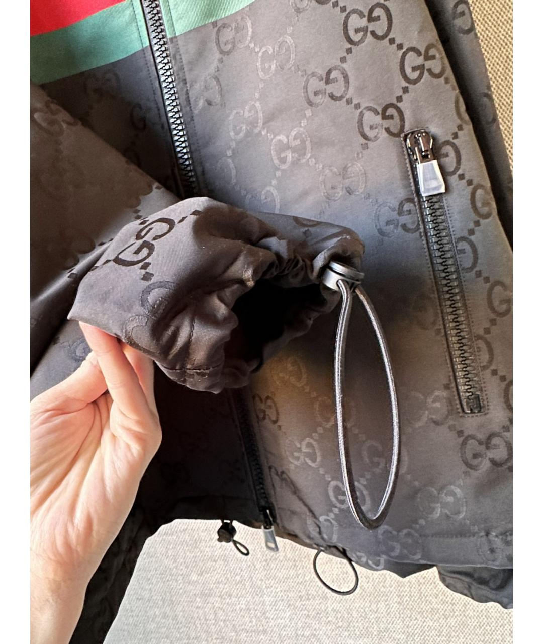GUCCI Черная полиэстеровая куртка, фото 6